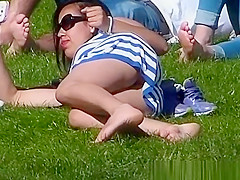 Look beneath the petticoat of a angel lying on the grass