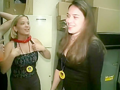 Eager beauties flash milk shakes and butts