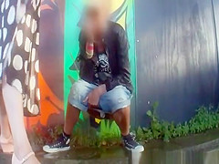 Clip compilation of chicks caught peeing in rock festival