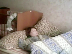 Babysitter fingers love tunnel during the job