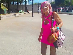 Pink suit and nylons part two