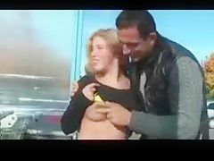 Playing inside public supermarket