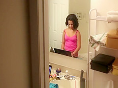 Legal Age Teenager caught in baths by spy camera