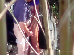 Old dude goes to street hooker fellatio