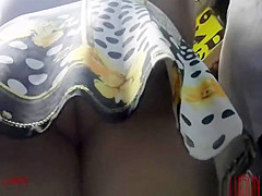 Woman in the bus upskirted