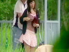 Bench in the gazebo in the park