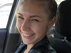 Anjelica in outdoor dilettante sex scene with a hotty engulfing schlong