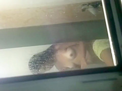 Peeping a cutie that sings in the shower