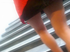 Upskirt in yellow petticoat