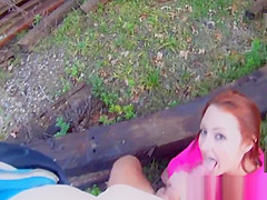 Pickedup european sweetheart sucks dong on spycam