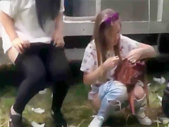 Voyeur's Paradise - gals peeing during a Spanish festival