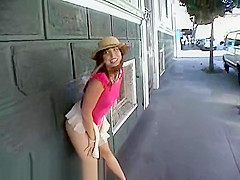 exhibitionist annie can't keep her suit on part three