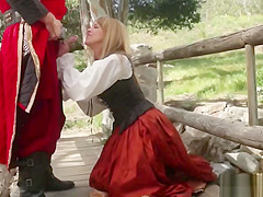 Sex parody golden-haired chick bridge oral-sex fuck doggy style