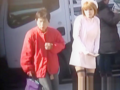 Japanese teenies in suit recorded by fetishist