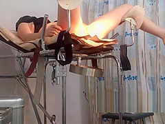 hotty in a darksome mask. exam in gyno chair