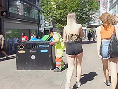 Cute blond with short hawt