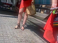 Hawt legs awaiting for the bus last