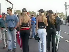 Hostess with the nicest couple of milk sacks