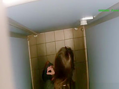 Woman spied in public WC