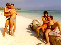 Foursome on the beach