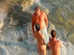 Nudist pair cook jerking and vagina eating