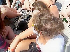 Downblouse on dark brown gal