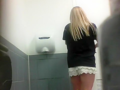 Hotty urinates in front of hidden camera