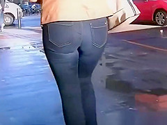Blond Mother I'd Like To Fuck in constricted jeans panties