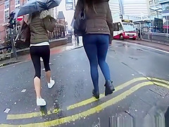 2 sweethearts in constricted panties and leggings