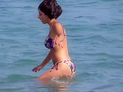 Awesome legal age teenager on the beach