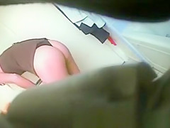 Sexy legal age teenager dressing after shower