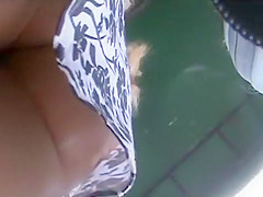 Peeping on her graceful wazoo upskirt