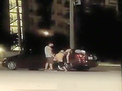 Drunk beauty doing it in the parking