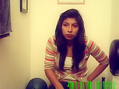 Beauty caught by hidden camera taking a piddle