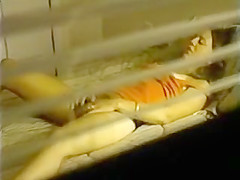 Close up spying as this babe rubs her clitoris