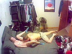 Legal Age Teenager floozy eats wazoo and drilled hard on hidden camera