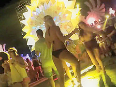 Curly aged love tunnel whilst it voids urine