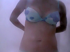 Hawt aged woman dresses after a beach