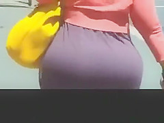 Large booty on street