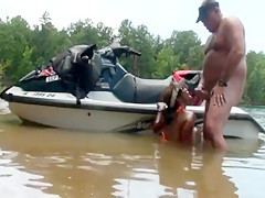 Oriental bitch wife drilled outdoors