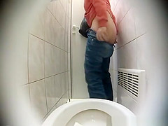 Woman pees and cleans muff