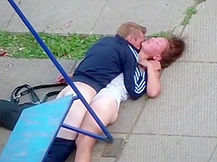 Drunk pair fuck on the playground