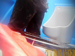 Woman massive pee wets all