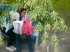 Gal orall-service in a public park.