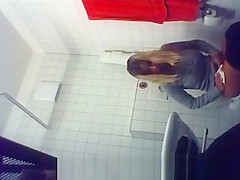 Blond Girl Peeing