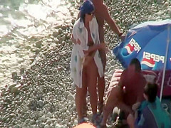 Love Tunnel licking on a beach