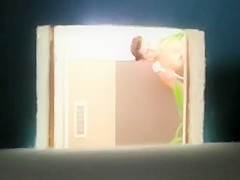 Voyeur films hotty taking a shower