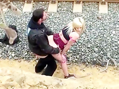 Hawt pair voyeur  angel with wonderful a-hole and melons  outdoor fuck