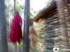 Dark Brown acquires her cum-hole shafted hard outdoors