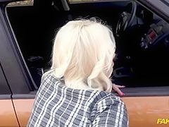 Ricky Rascal, Tiffany Rousso And Tiffany In A Breasty Cougar And A Driving Instructor Make Love In The Car